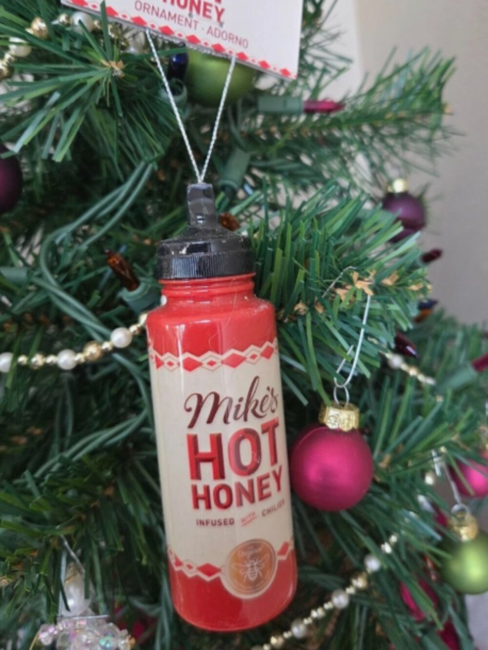 Ruz Blown Plastic Christmas MIKES HOT HONEY Ornament Food
